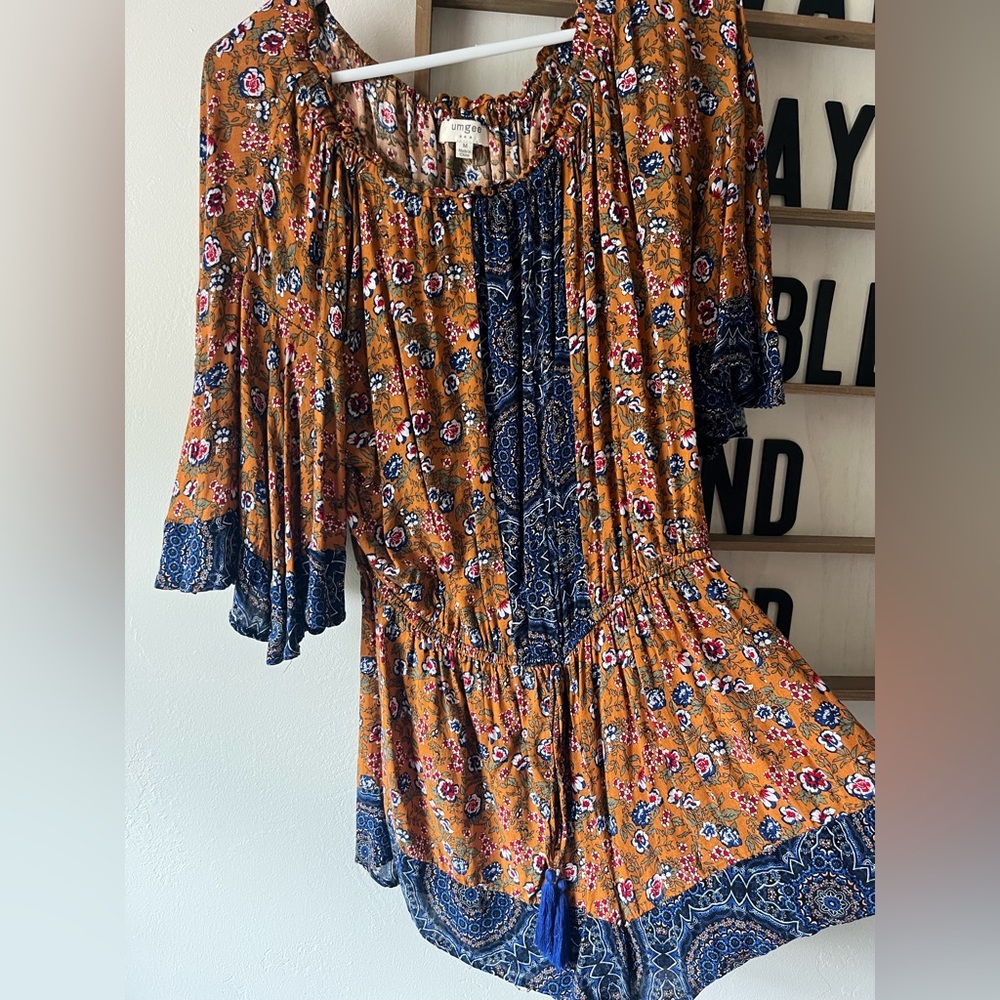 Umgee Patterned Romper - Picture 2 of 6